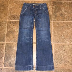American Eagle Low Rise Wide Leg Jeans size 0